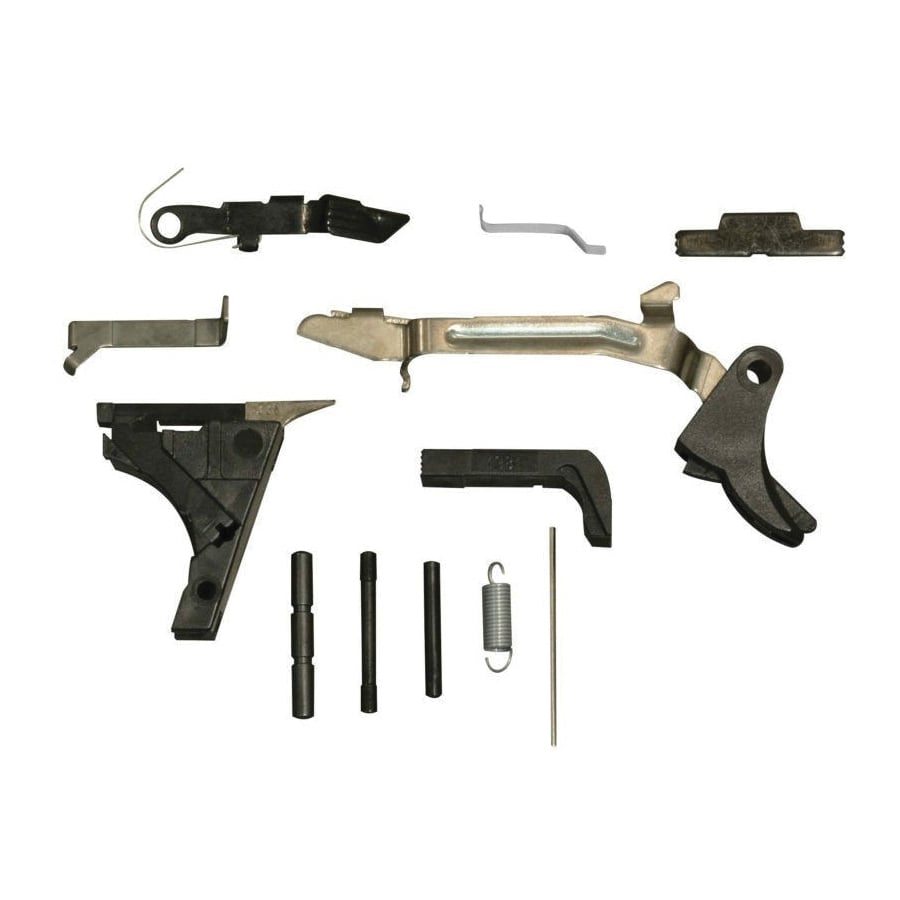 Tacfire's Black/Silver Lower Parts Kit for Glock 19 -Ideal for Glock Enthusiasts - PK-GLK19