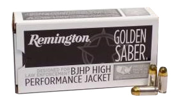 Remington 40 S&W Ammunition Golden Saber GS40SWAB 165 Grain Brass Jacketed Hollow Point 50 Rounds