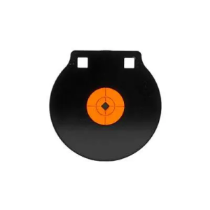 Birchwood Casey 47608 World of Targets Double Hole Black Gong w/Orange Target AR500 Steel