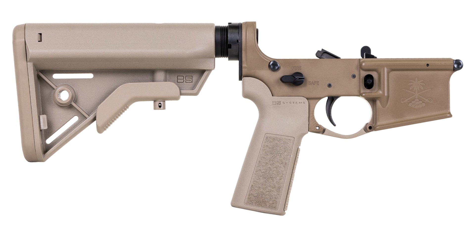 PSA Sabre-15 Forged Lower with B5 Bravo Stock and Grip -FDE