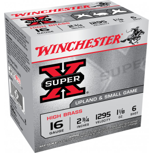 Winchester Ammo X16H6 Super-X High Brass 16GA 2.75\" 1-1/8oz #6 Shot - 25sh Box