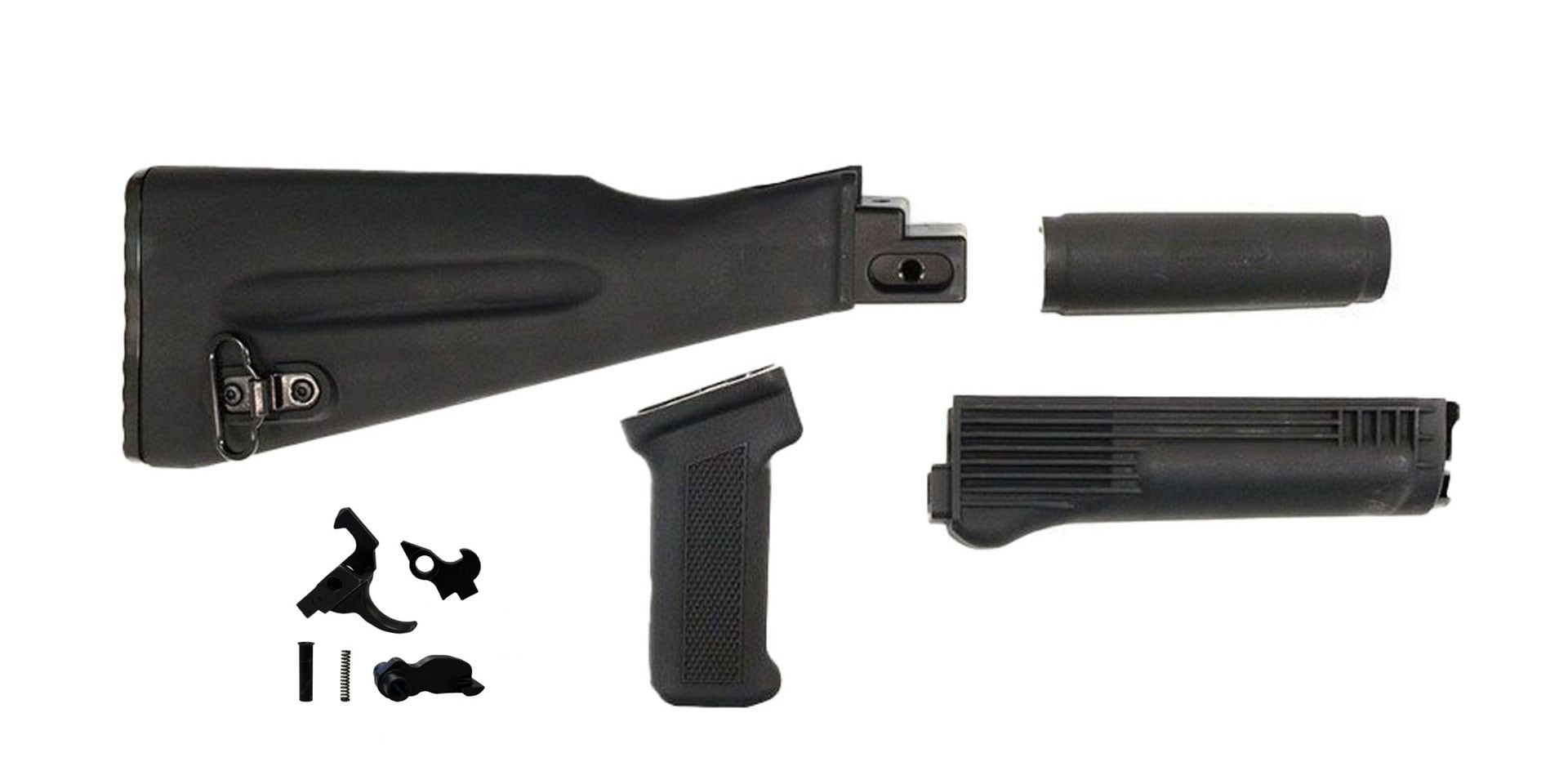 PSAK-47 Classic Black Furniture Set w/ PSAK-47 Premium Single Hook Semi-Auto Fire Control Group