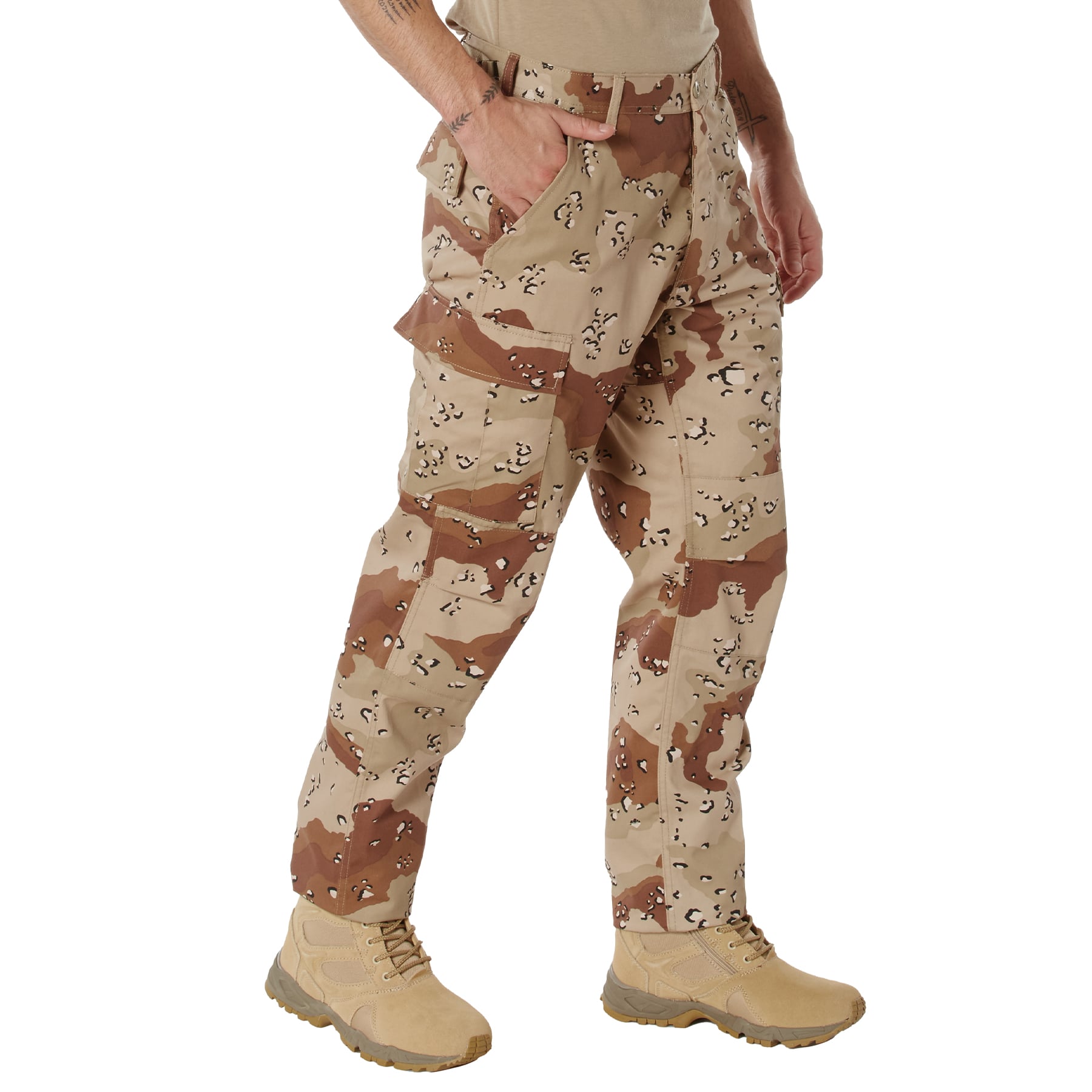 Rothco Camo Tactical Bdu Pants - 6-Color Desert Camo, Large