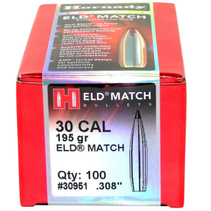 HORNADY Reloading Bullets ELD Match 30 Cal 195 Grain 100rd