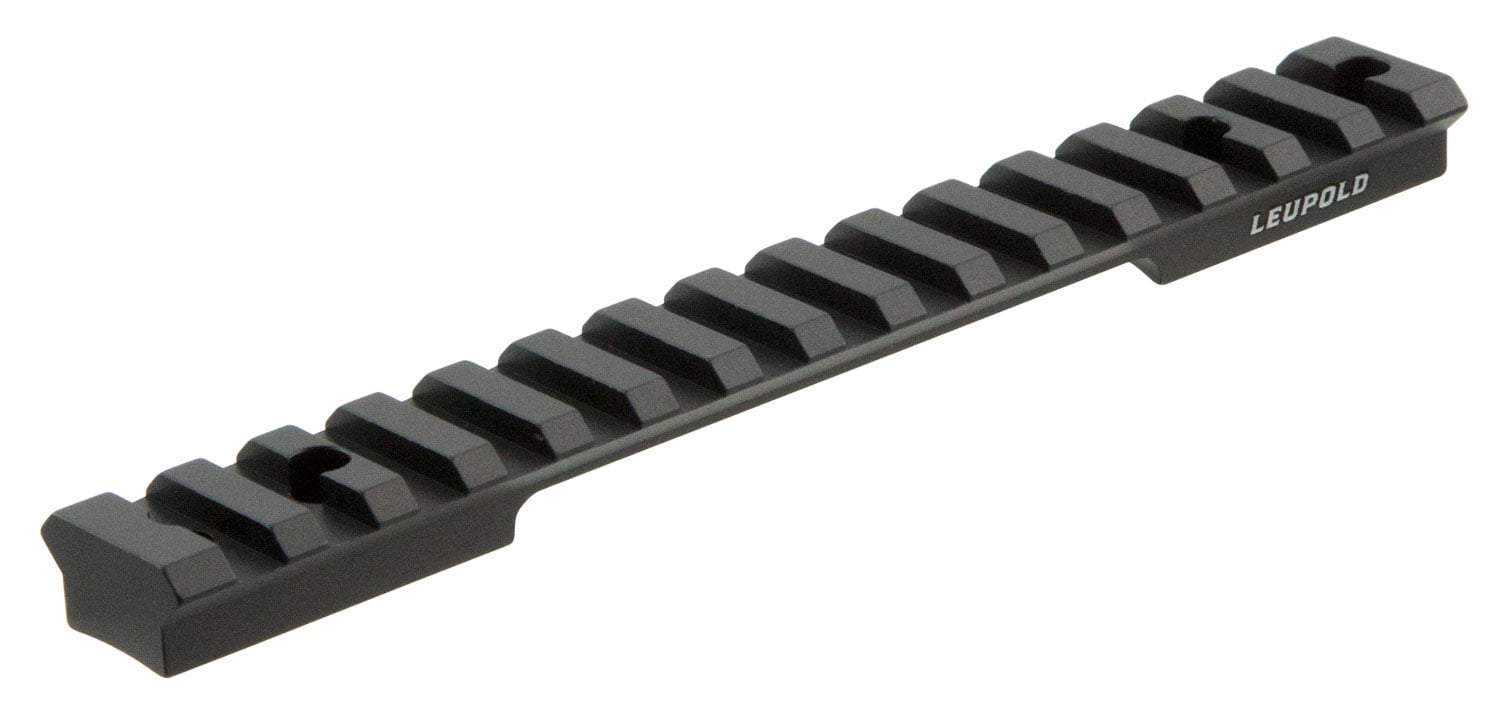 Leupold BackCountry Weatherby Mark 5 LT 7075 T6 Aluminum 1-Piece Cross-Slot Base, Matte Black - 171352