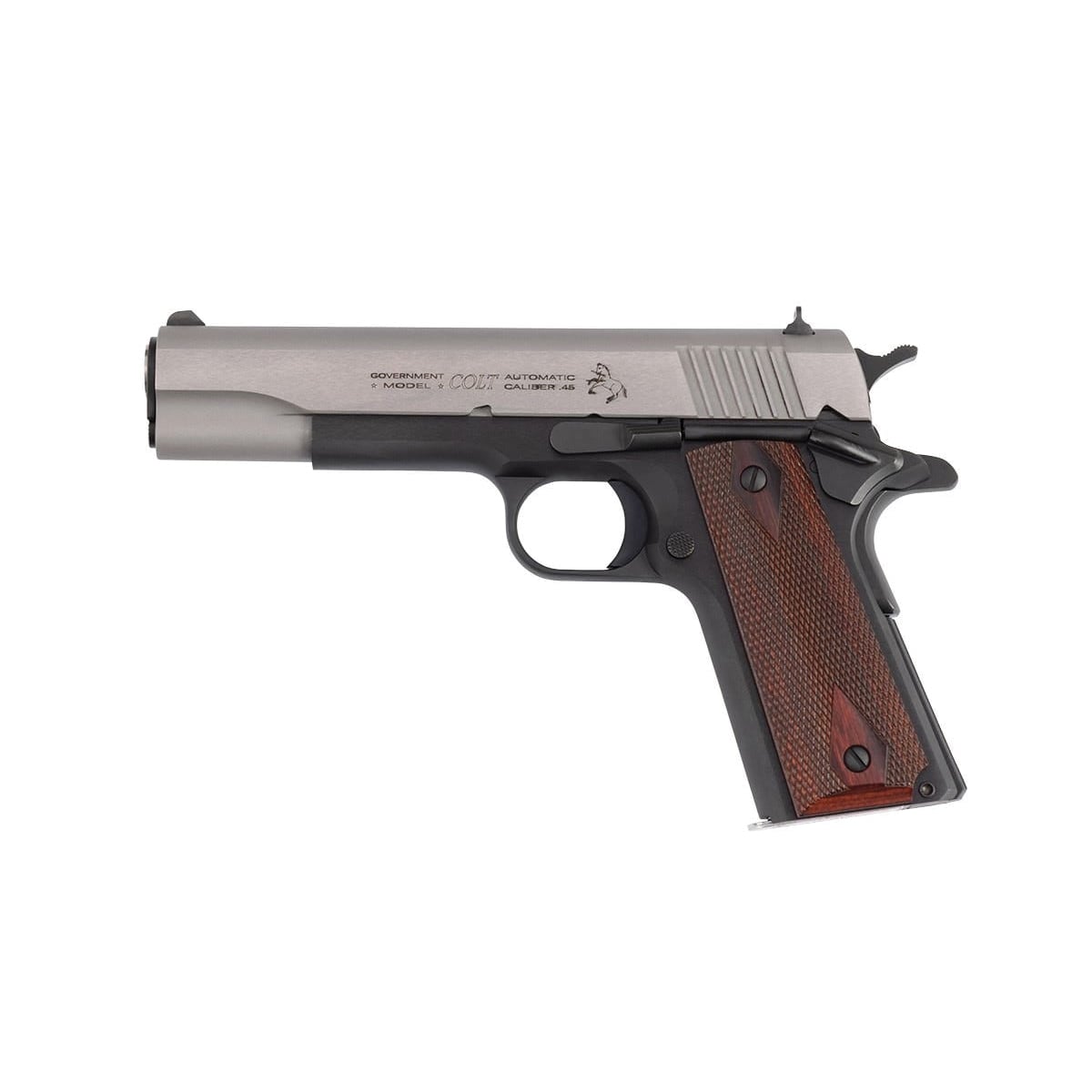 COLT 1911 GOVT TWO TONE 45ACP 5″ 8+1 BLUED/STAINLESS - No Credit Card Fees - Low, flat rate shipping