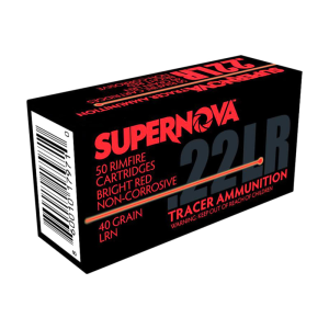 Piney Mountain Ammunition PMSN22LRR Red Tracer Non-Corrosive 22 LR 40 GRLead Round Nose 50 Per Box