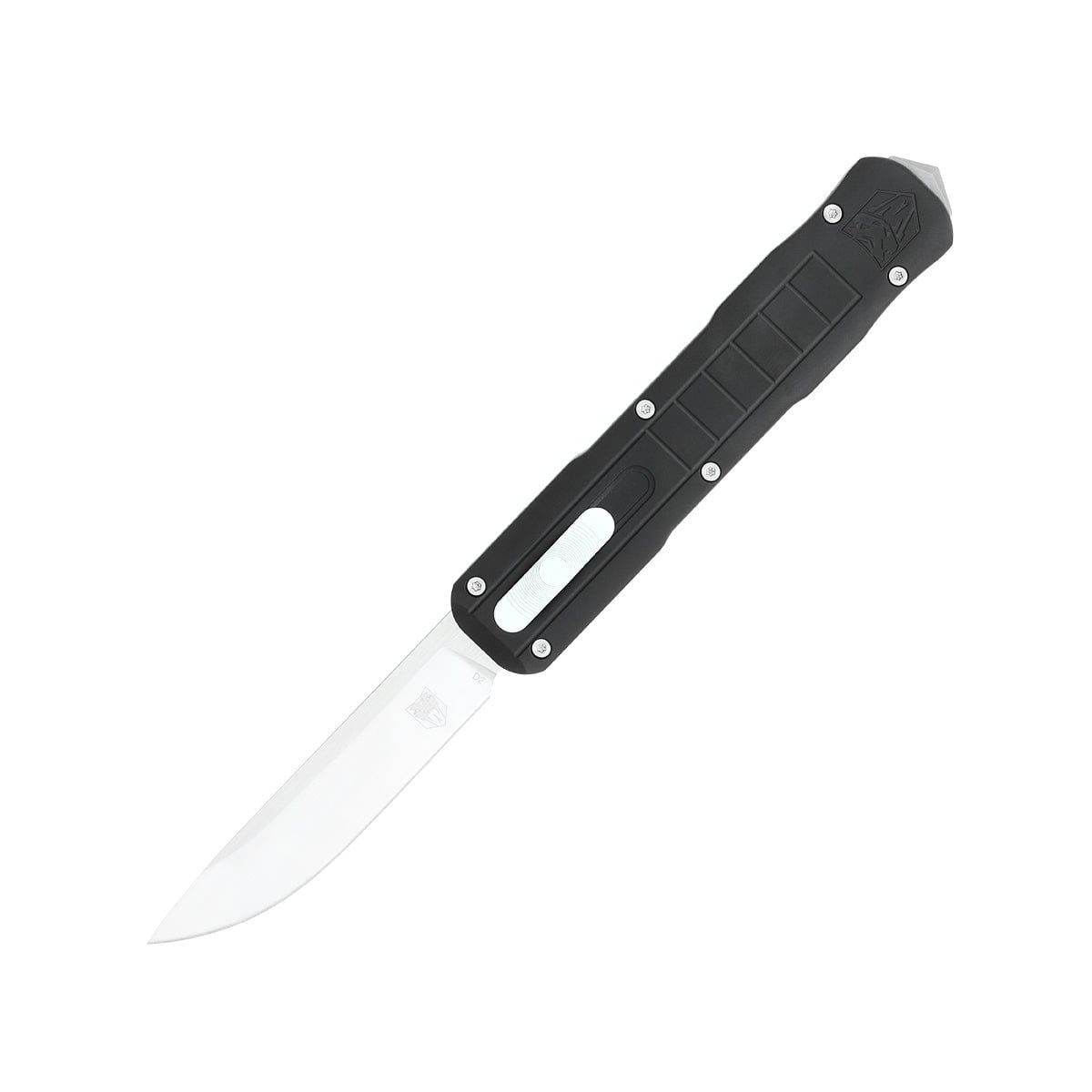 CobraTec Knives Raptor Medium OTF Drop Point Knife, Black - CTRPTBLKDNS