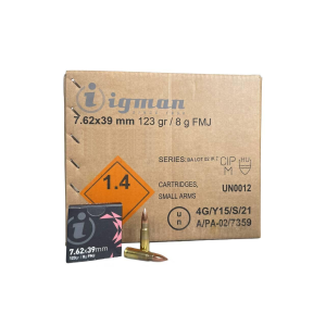 Global-Ordnance Global Ordnance Igman Rifle Ammunition 7.62x39mm 123 gr FMJ 2405 fps 840/ct Case