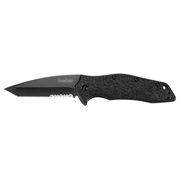 Kershaw Kuro Assisted/Folding Knife American Tanto, Black