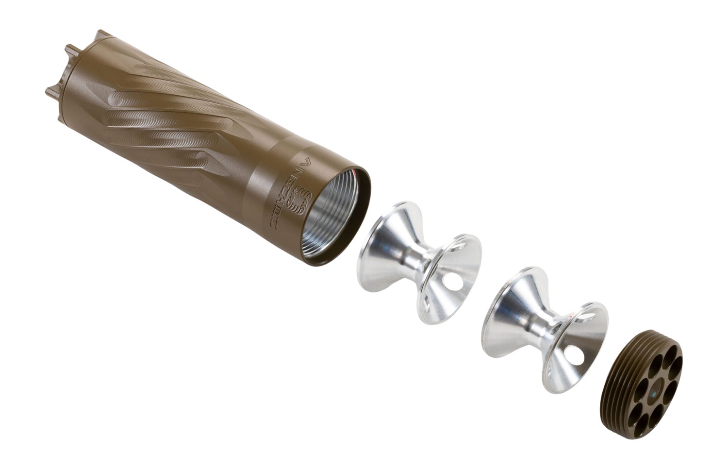 Anechoic Pipsqueak 22 FDE Titanium Silencer