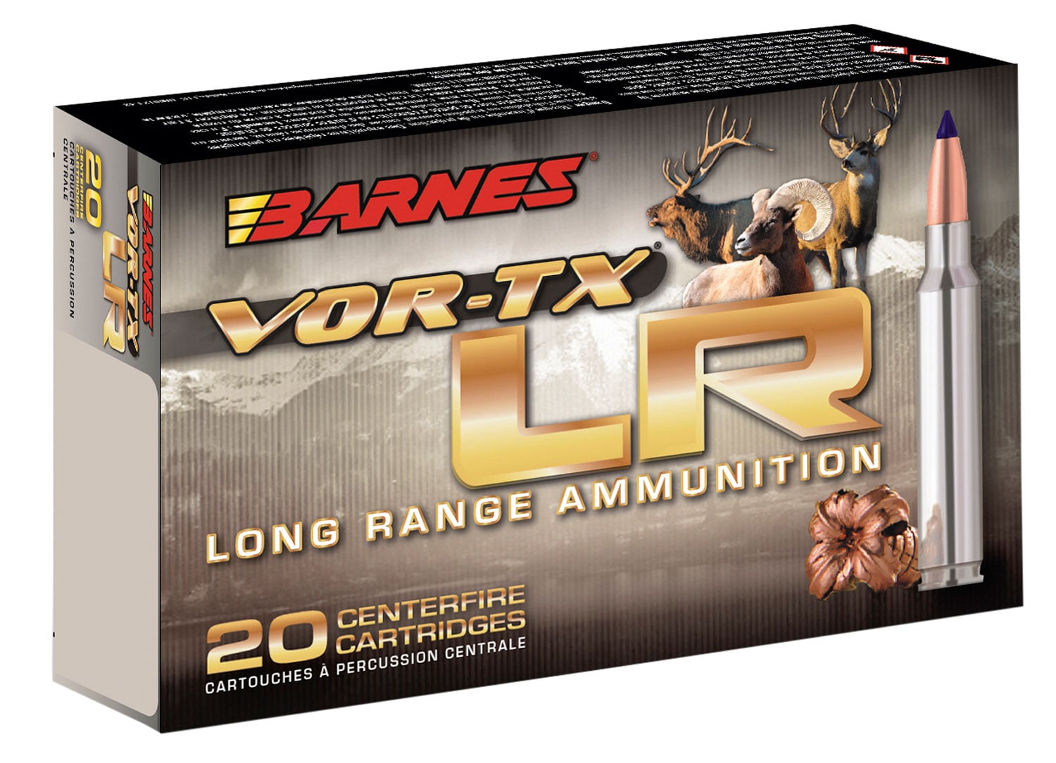 Barnes VOR-TX Long Range Rifle Ammo 270 Win. 129 gr. LRX Boat Tail 20 rd. - No Credit Card Fees - Low, flat rate shipping