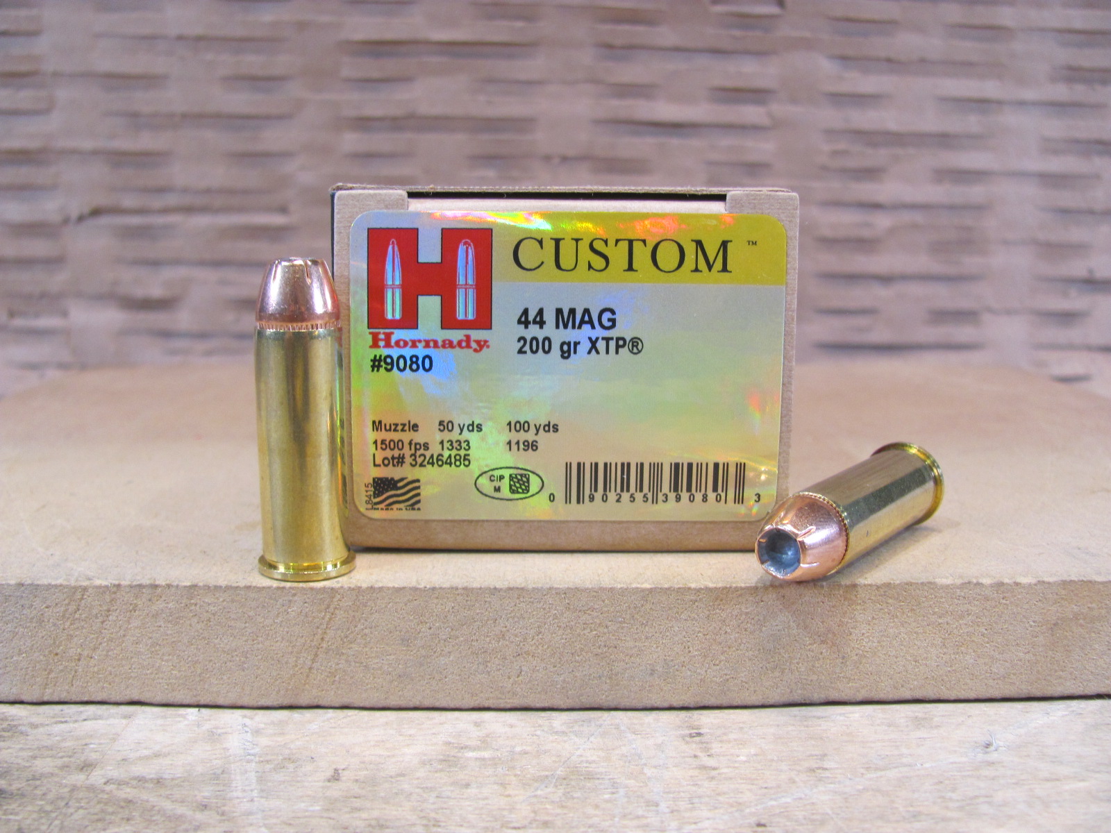 20 Round Box – 44 Magnum 200 Grain XTP Hornady Custom Ammo – 9080