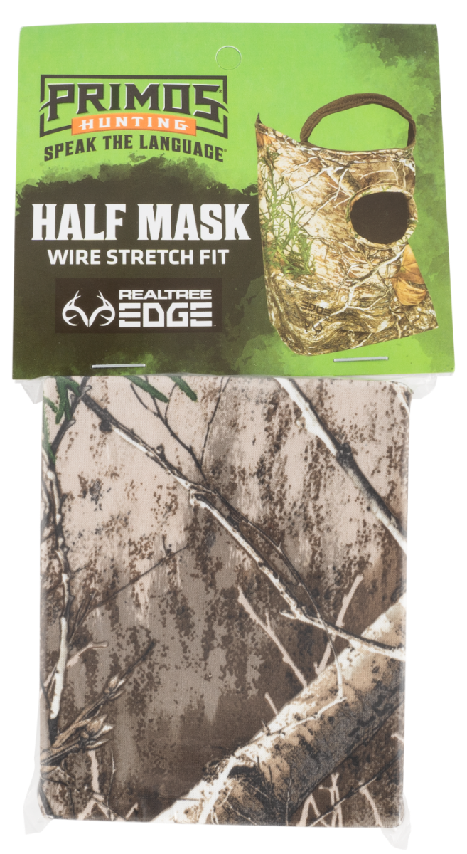 Primos Stretch Fit 1/2 Face Mask, Realtree Edge Neoprene - PS6667