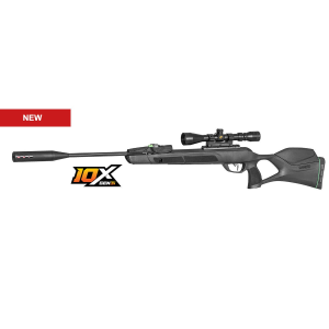 Gamo 611003865554 Swarm Magnum 10X Gen 2 Gas Piston 22 Pellet 10rd Black All Weather Lightweight Thumbhole Stock Break Open Scope
