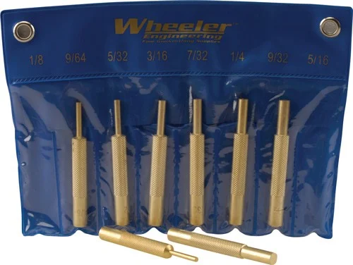 WHEELER 8-PC BRASS PUNCH SET - W/STORAGE POUCH