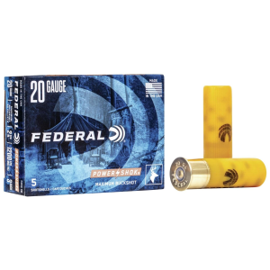 Federal Power-Shok Buckshot Shotshells 20ga 2 3/4" 20 plts #3B 1200 fps 5/ct