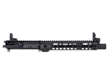 PSA 10.5" 5.56 Lightweight M-lok Slant 12" Upper With MBUS Sight Set, BCG, CH, & Fluted Flash Can - 516447012