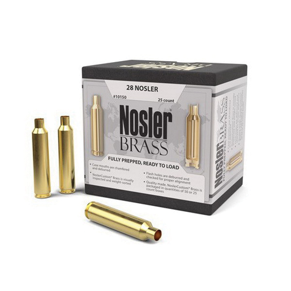 Nosler .28 Nosler Brass Full Length Cartridge Case, 25/box - 10150