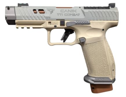 Canik TTI Combat Suga Bear 4.6" 9mm 18rd Pistol, Champange/Tungsten - CENTHG7854-HB