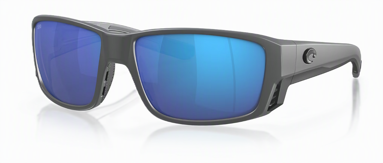 Costa Tuna Alley Pro - Matte Gray w/ Blue Mirror 580G