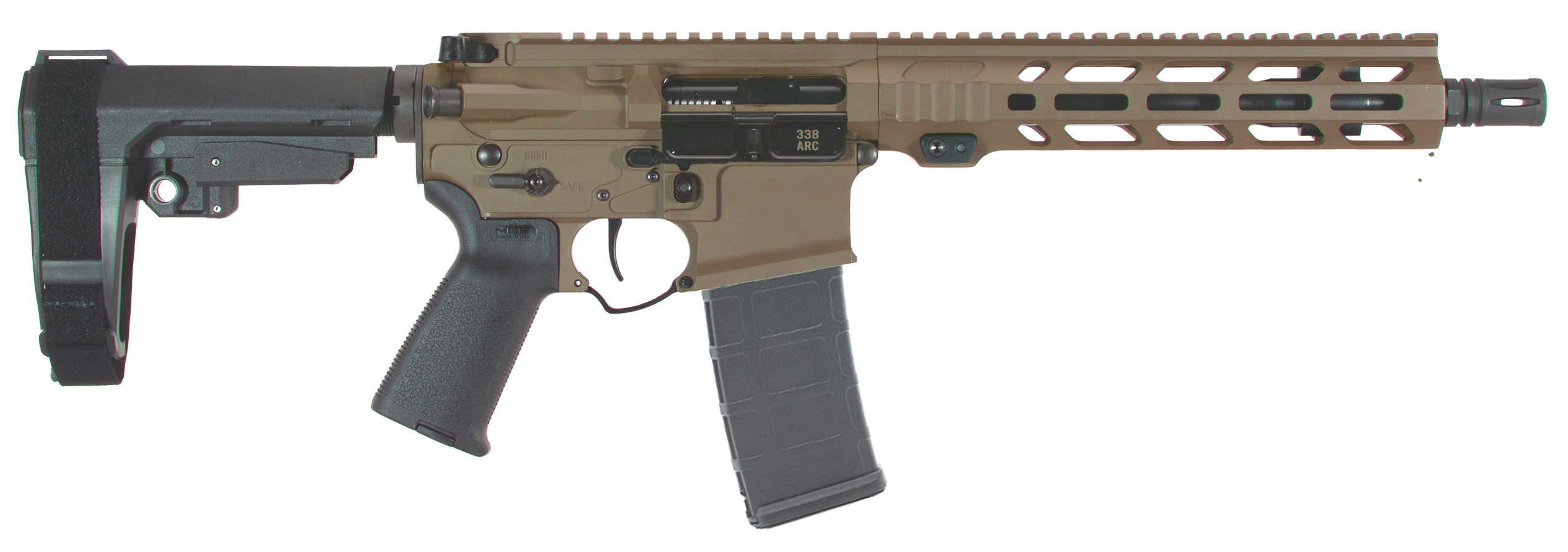 APF Pistol 2.0 338ARC FDE 10.5 MLOK AR Pistol