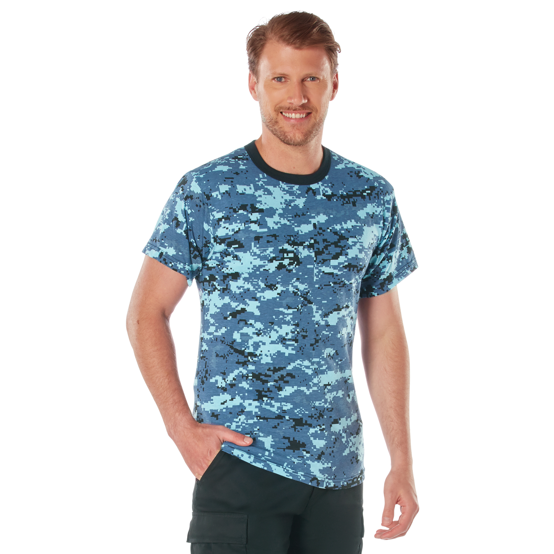 Rothco Digital Camo T-Shirt - Sky Blue Digital Camo, Medium