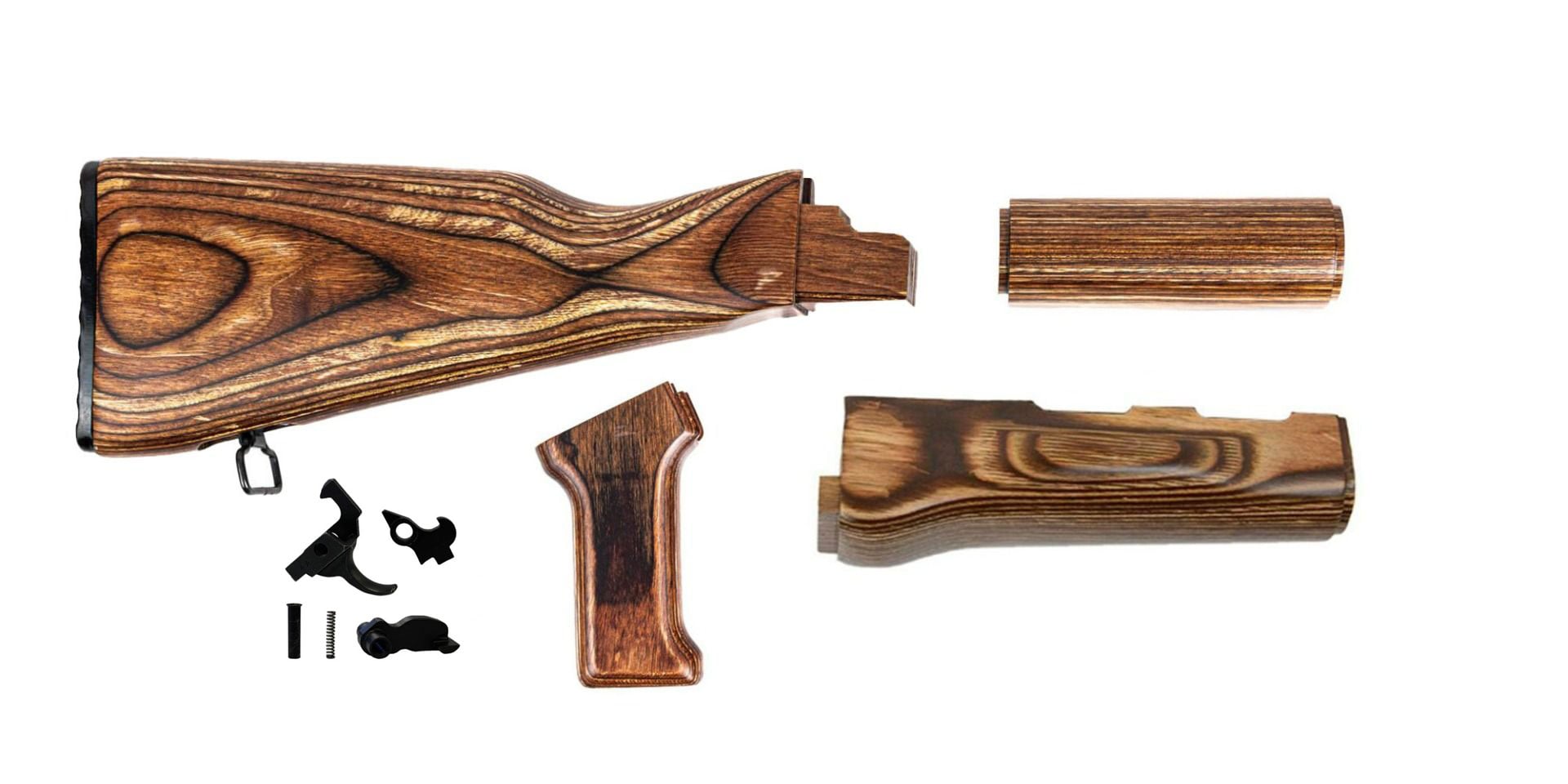 PSA AK Nutmeg Furniture Set w/ PSAK-47 Premium Single Hook Semi-Auto Fire Control Group