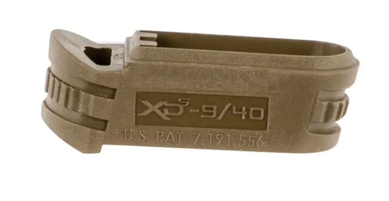 Springfield Armory XDS5902MFDE Backstrap Sleeve made of Polymer with Flat Dark Earth 1 Piece Design for 9mm Luger Springfield XD-S with #2 Backstrap 3"-4" Barrel