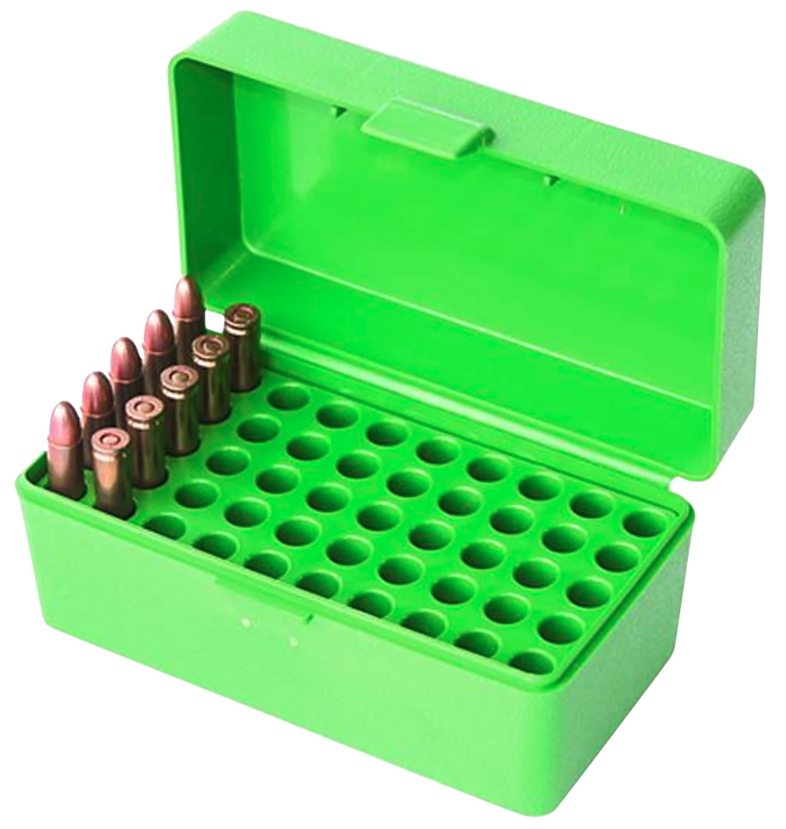 MTM Case Gard .22 Hornet Flip-Top Ammo Box, 50rds Green