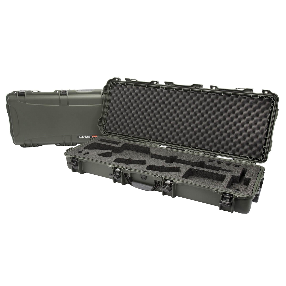 Nanuk 990 NK-7 Resin Case with Cubed Foam - Olive - Heavy-Duty Olive Storage - 990-AR06