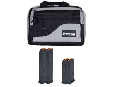Drago Pro Gear Double Pistol Case, 2 Magpul PMAG GL9 15 Round Mags, & 2 Magpul PMAG GL9 27 Round Mags