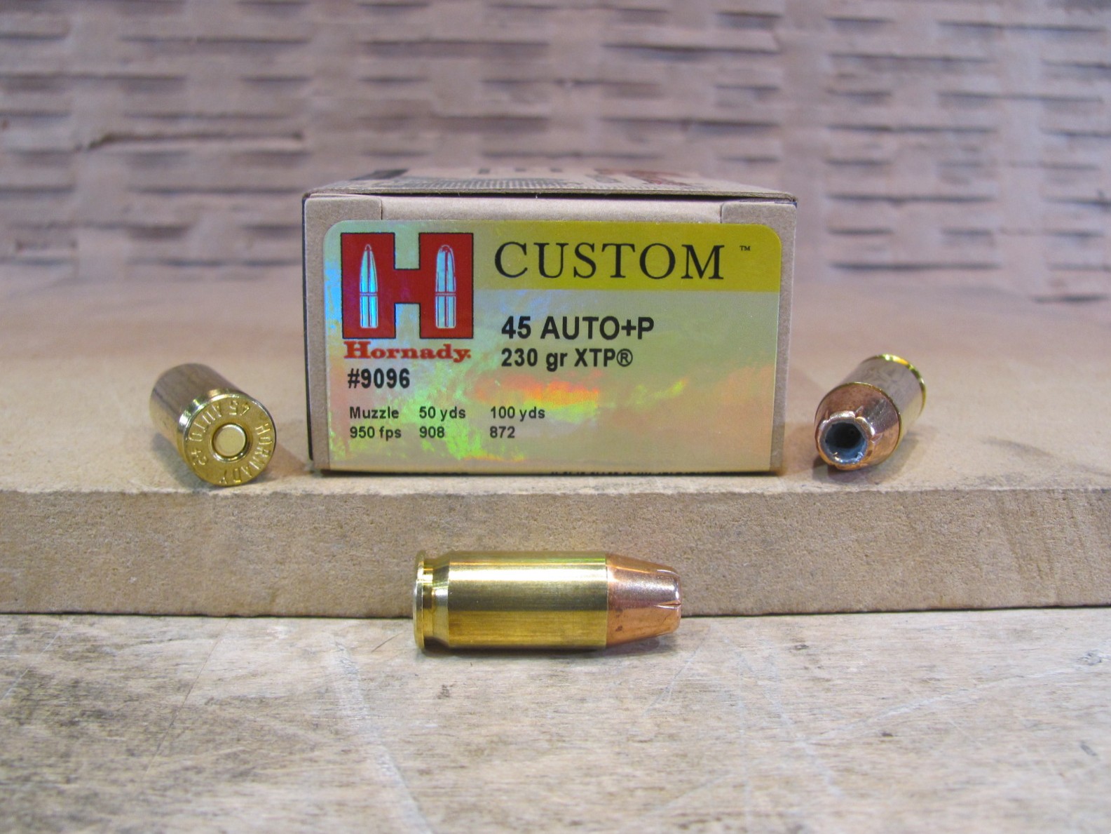 200 Round Case – 45 Auto +P 230 Grain XTP Hornady Ammo – 9096