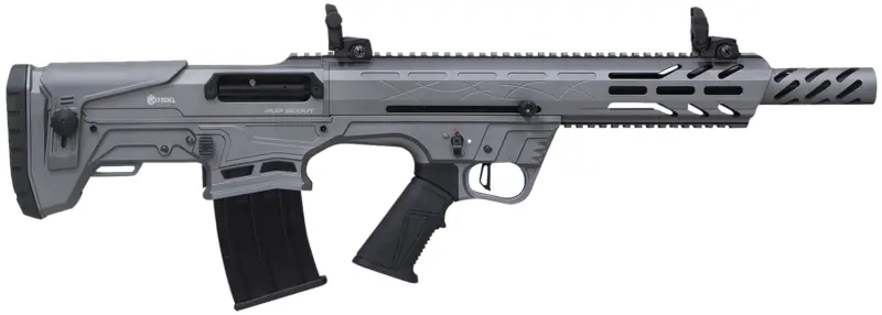 Citadel FRPS1218TG Pup Scout 12 Gauge Semi-Auto 3" 5+1 18.50" Gray Steel Barrel, Picatinny Rail Aluminum Receiver, Picatinny Handguards, Gray Adj Cheek Riser Synthetic Stock, Black Polymer Grip