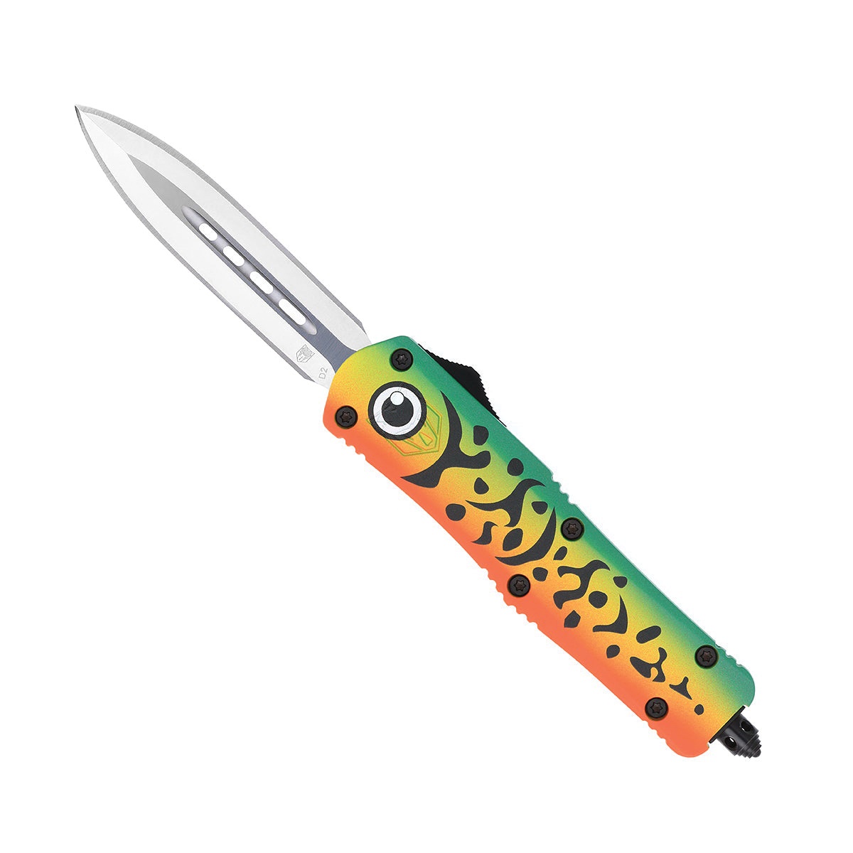 CobraTec Knives FS-3 Fishing Lure Medium OTF Knife Dagger, Green - MFLGNFS-3DAGNS