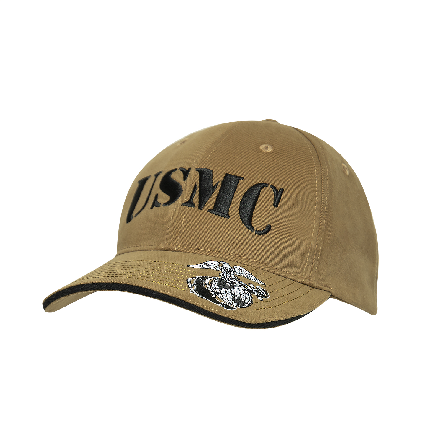 Rothco Deluxe Vintage Usmc Embroidered Low Pro Cap - Coyote Brown