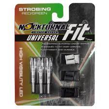 Nockturnal Strobing Fit Universal Lighted Nock, Clear/Red/Green Pack of 3