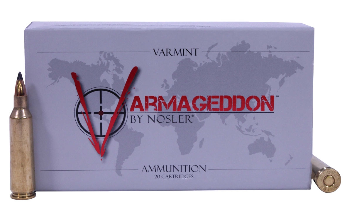 Nosler Varmageddon 22-250 Rem 55 grain FB Tipped Rifle Ammo, 20/Box - 65155