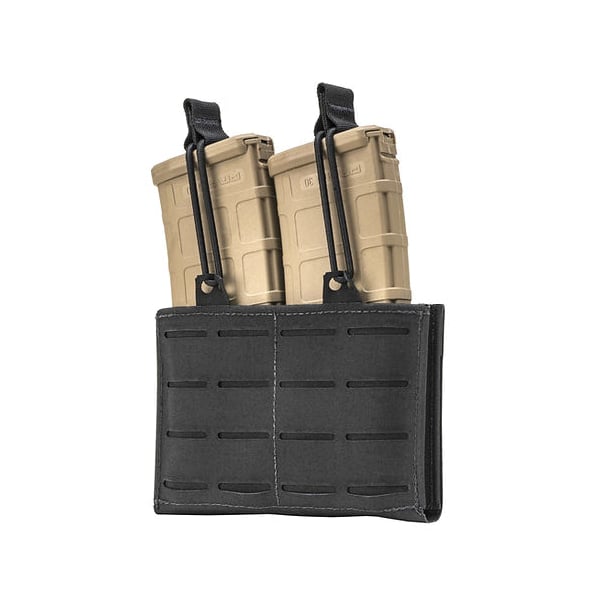 TAC Shield RZR Molle Double Rifle Magazine Pouch, Black