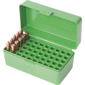 MTM Case-Gard Flip Top Green Ammo Box for .22 Hornet 50/ct Capacity
