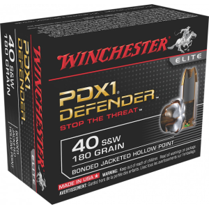 Winchester Ammo S40SWPDB1 Elite 40 Smith & Wesson 180 GR Bonded Jacket Hollow Point - 20rd Box