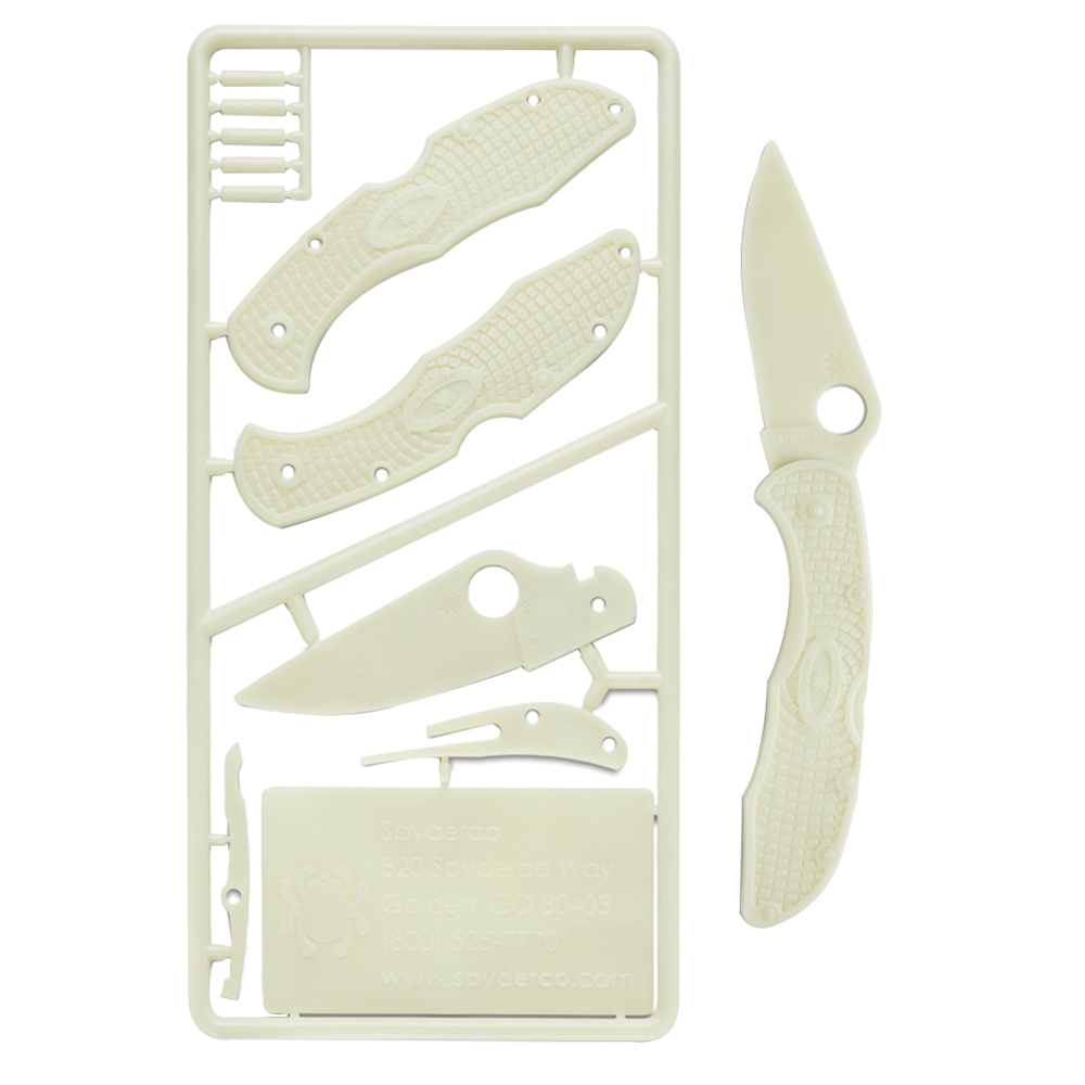 Spyderco C11 Delica 4 Folding Knife Kit Drop Point Gray - for Precision Cutting - PLKIT1