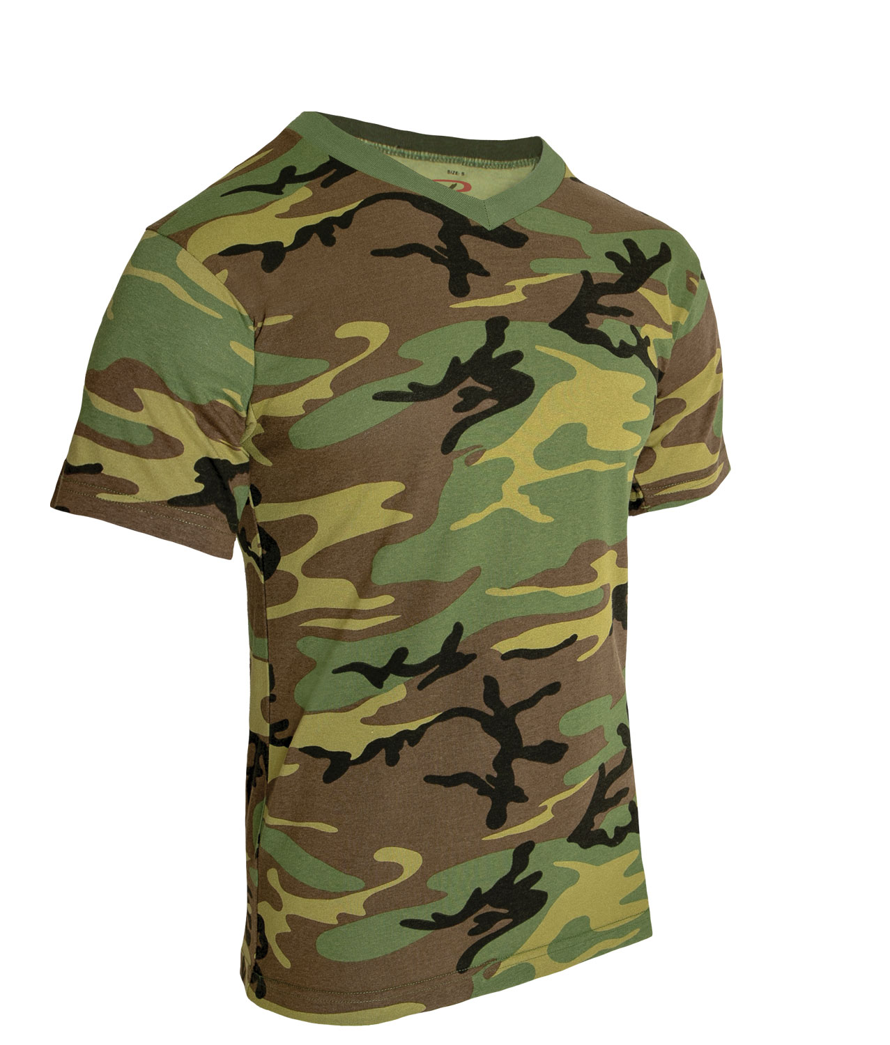Rothco Camo V-Neck T-Shirt - Small
