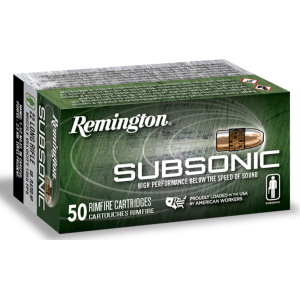 Remington Ammunition 21135 Subsonic 22 LR 40 gr Plated Hollow Point - 50rd Box