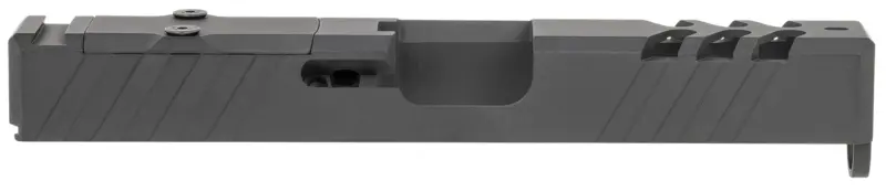 TacFire Replacement Slide 9mm Luger Graphite Black Cerakote Stainless Steel with Optics Cut Slide Ports for Glock 19 Gen3