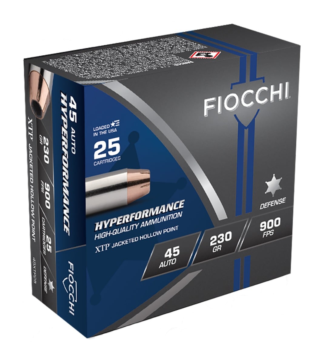 Fiocchi Hyperformance Defense Pistol Ammo 45 ACP 230 gr. XTPHP 25 rd. - No Credit Card Fees - Low, flat rate shipping