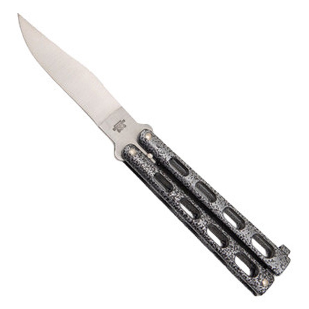 Bear & Son 4" SILVER VEIN BUTTERFLY KNIFE