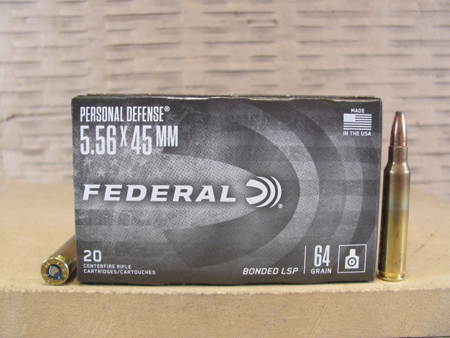 1000 Rounds – 5.56 x 45mm 64 Grain Bonded LSP Federal Personal Defense Ammo – TCB55664X