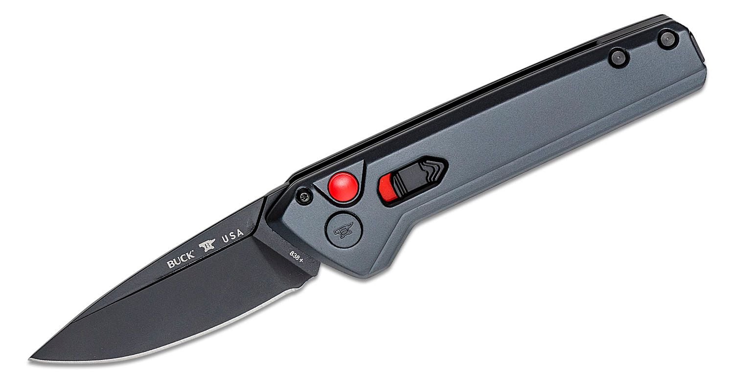 Buck Deploy Auto Folding Drop Point Knife, Sniper Gray - 0838GYS1-B