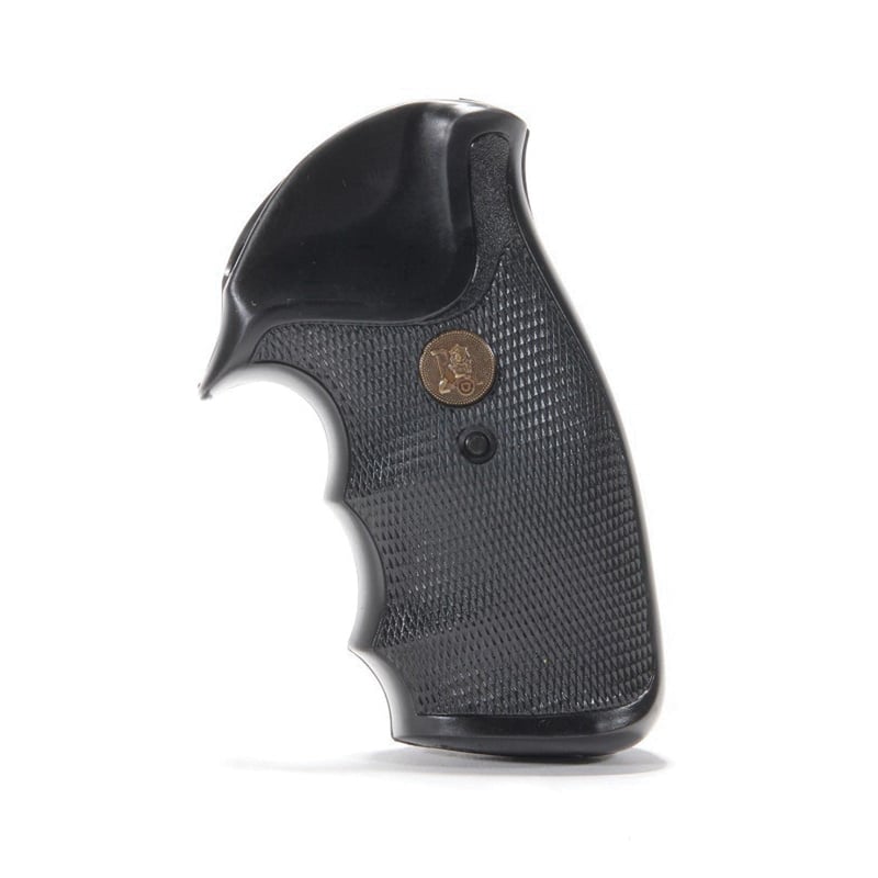 Pachmayr Gripper Grip w/ Finger Grooves for Colt Python Pistol, Black - 02528